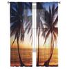Закат кокосовая пальма пляж занавеска тюль для окна для гостиной спальни кухни оформление окна украшения шторы