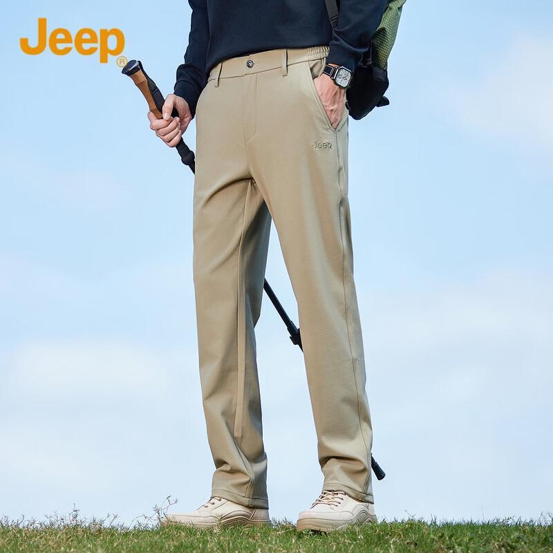 Jeep Мужские весенне-осенние повседневные брюки карго прямого кроя