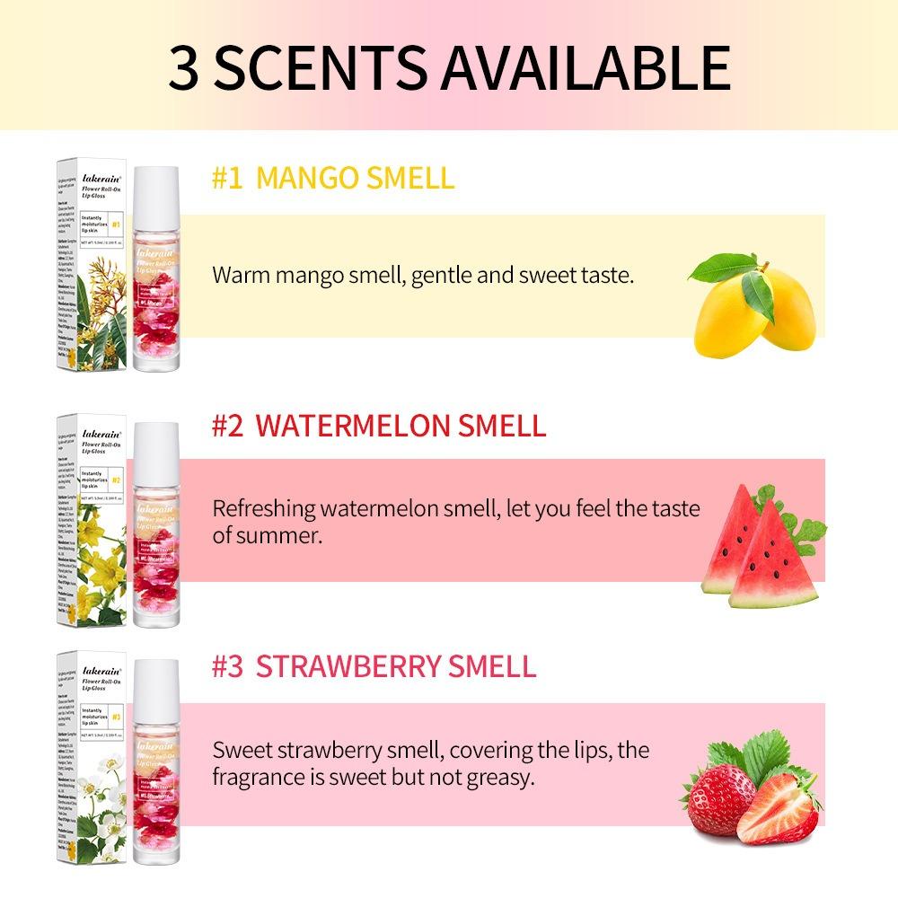 6 мл Real Flower Roller Lip Oil, питательный и увлажняющий цветочный бальзам для губ, глубокий уход за губами