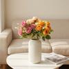 7 Heads Rose Artificial Flowers Silk Petals Green Leaves Simulation Flower Rose Multicolor Scene Landscaping Faux Rose Flower