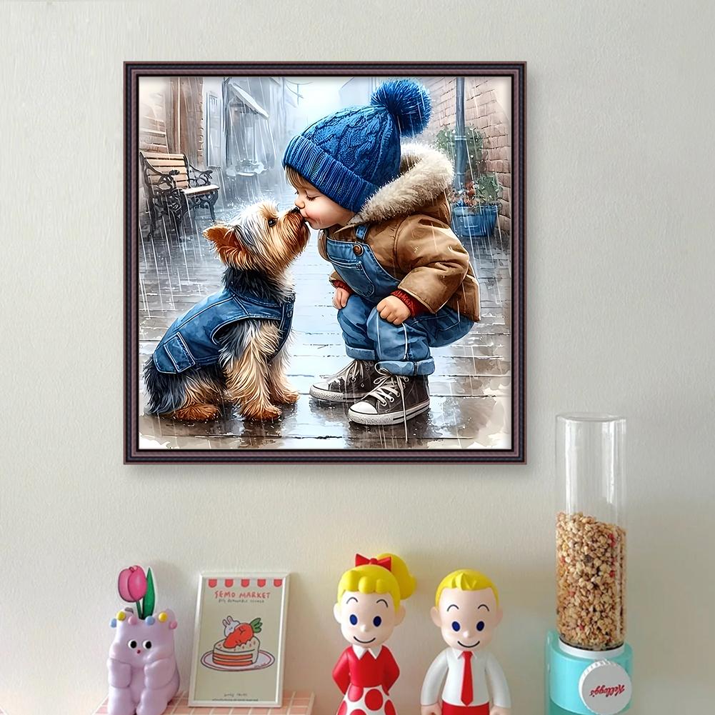 Набор для вышивки крестом «Мальчик» из эко-хлопка 11CT, полная вышивка, арт 40x40см