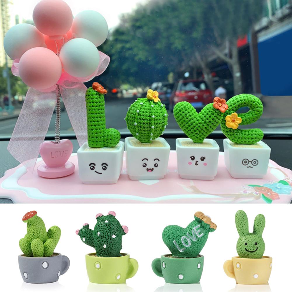 Fairy Garden Cactus Miniatures Cactus Flower Figurines Micro Ornaments Micro Landscape Figurine
