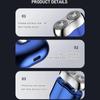 Travel Shaver, Travel Electric Shaver, Rotating Double Head Electric Shaver, Pocket Rotating Electric Shaver, Waterproof Rechargeable Travel For Men