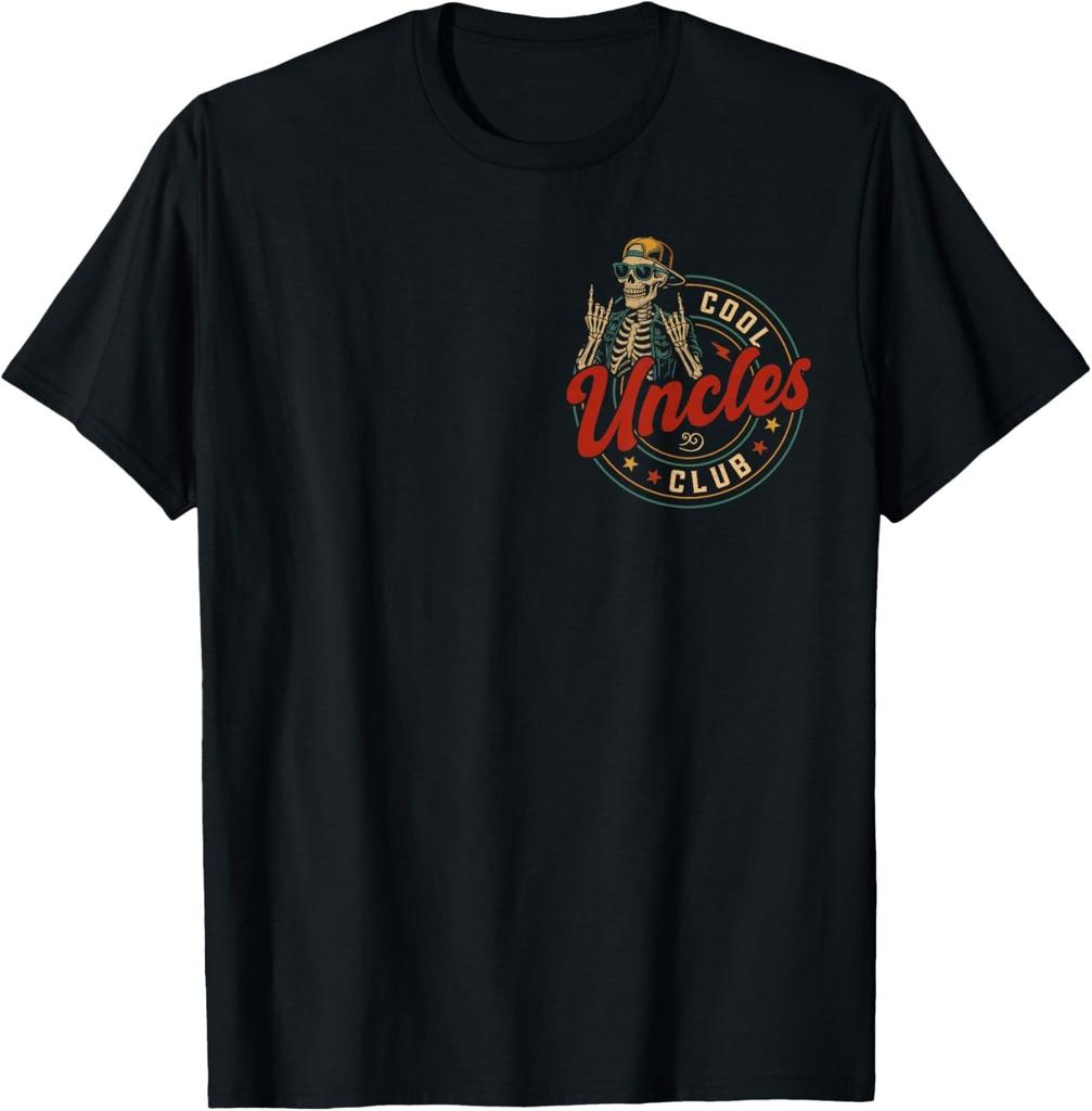 Cool Uncles Club Shirt Funny Skeleton Uncle Men Fathers Day T-Shirt unisex Tee