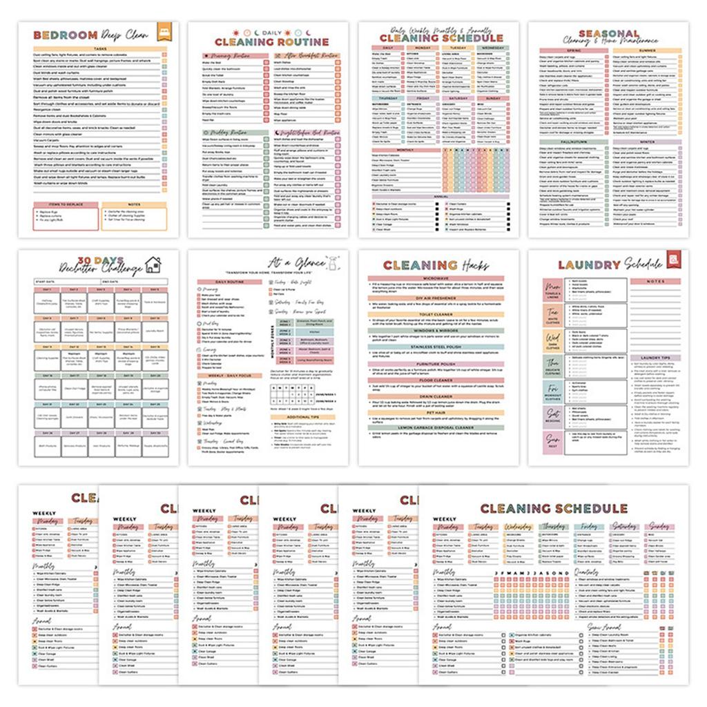 График уборки дома Ежегодный контрольный список уборки Планер на пружине