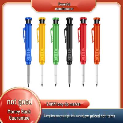 Регулируемый металлический карандаш для глубоких отверстий с длинным носом для плотника, быстросохнущий маркер для профессиональных инженеров