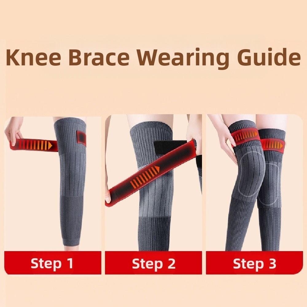 Теплозащитные наколенники Защита коленей от холода Ветрозащитные Эластичные Толстые Защитники коленей с ремнями Накладки на ноги Термальные гетры для ног Старые холодные ноги