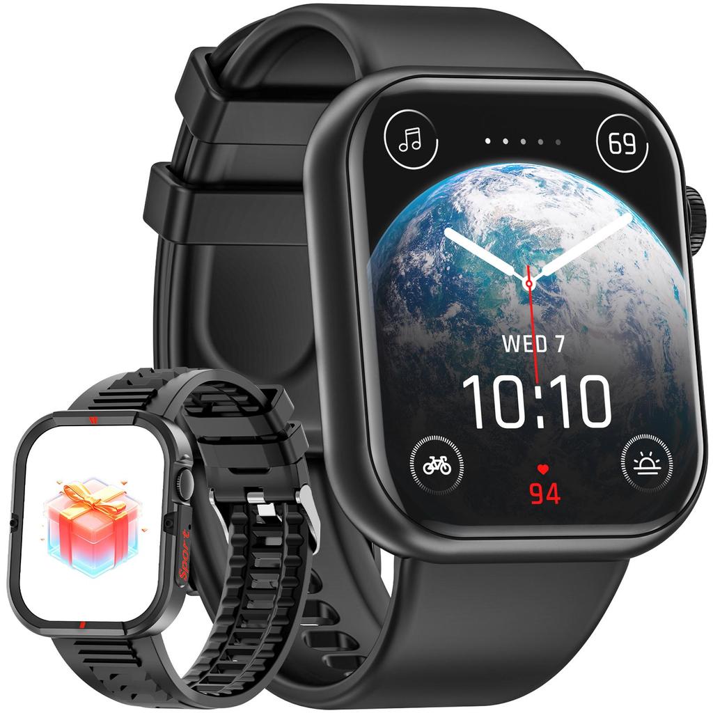 Женские и мужские умные часы со 100 спортивными режимами/вызовами по Bluetooth, водонепроницаемый фитнес-трекер IP67, трекер движения