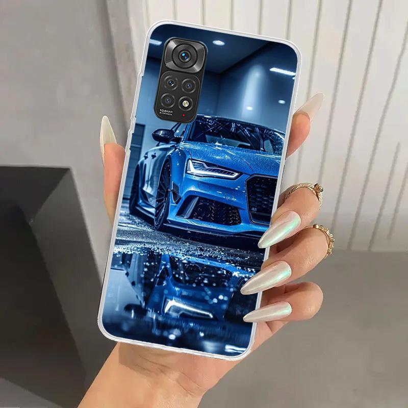 R-S 6 7 8 Спортивный Чехол для Телефона Автомобиль для Xiaomi Redmi Note 15 14 14S 13 12S 12 Pro 11S 11 Plus 11T 11E 10S Мягкий Чехол Печатный Корпус Redm