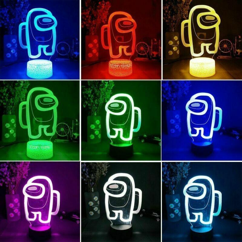 Ночник Самозванец Свет 3D Иллюзия Светодиодная Прикроватная Лампа Рождественский Подарок Домашний Декор