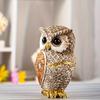 Статуэтка совы Реалистичный вид Животная тематика Орнамент Коллекционная фигурка совы Домашний декор Аксессуар для офисного стола