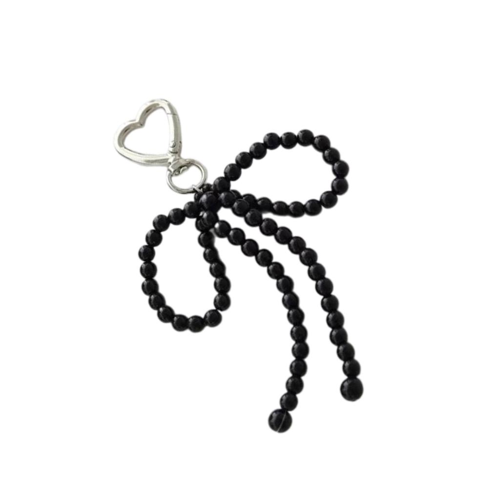 Butterfly Knot Phone Lanyard Beaded Phone Charm Wrist Strap Anti-Lost Chain Cellphone String Straps Bowknot Ornament