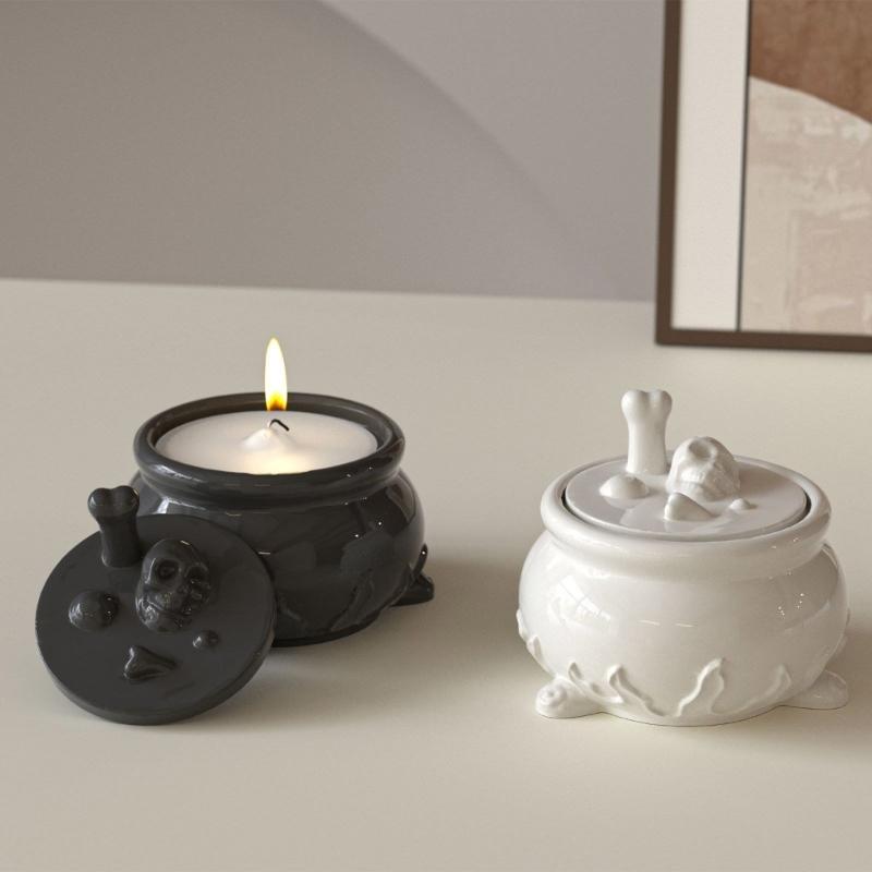 Силиконовые формы в виде черепа Инструмент для Хэллоуина Контейнер для хранения конфет Формы с гладкими поверхностями Силиконовая текстура