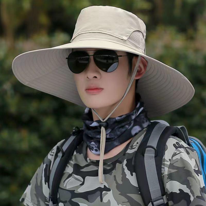 Мужская кепка с козырьком от солнца, 15 см, с большими полями, закрывающими лицо, кепка для альпинизма и рыбалки, повседневная дышащая кепка для рыбалки