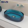 Прозрачная круглая художественная раковина-камень для использования в помещении/на улице - Дизайн в стиле легкой роскоши для детей и дома