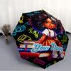 1PC Custom Name "Creative Kids' World" Automatic Folding Umbrella Compact Travel Umbrella for Men & Women, Ideal Gift for Christmas, Birthdays, Hallo