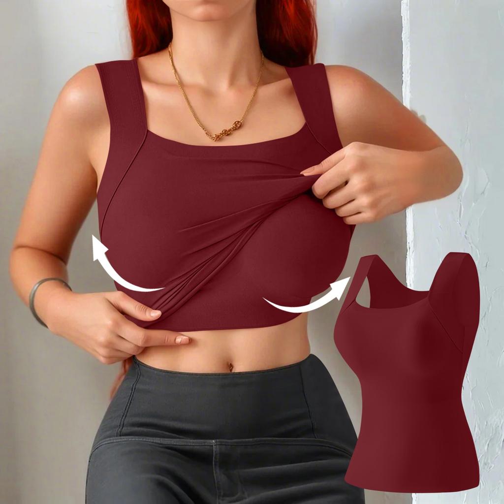 Женский новый бесшовный облегающий жилет с подушкой для груди, приподнимающий и украшающий