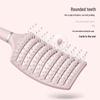 Cherry Blossom Pink Fluffy Curved Skull Rib Comb Brush for Home & Travel