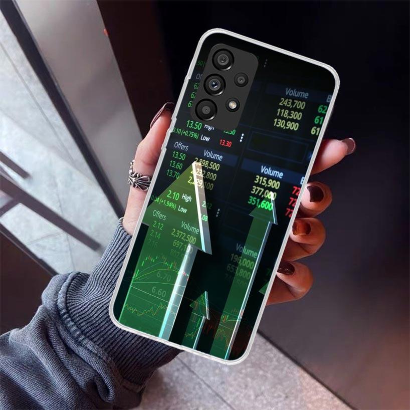 Trade Investment Forex Stock Market Phone Case For Samsung Galaxy A12 A52S A42 A32 A22 A51 A50 Note 20 Ultra 10 S10 Plus A71 A70