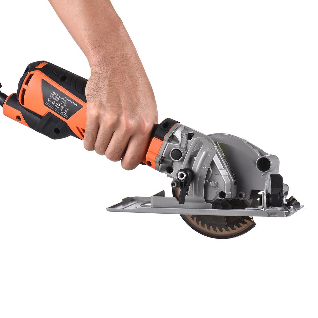 4.8A 580W Mini Circular Saw 3500RPM Electric Saw with 24T 40T Blades for Wood Plastic Max Cutting Depth 1 11 16   (90