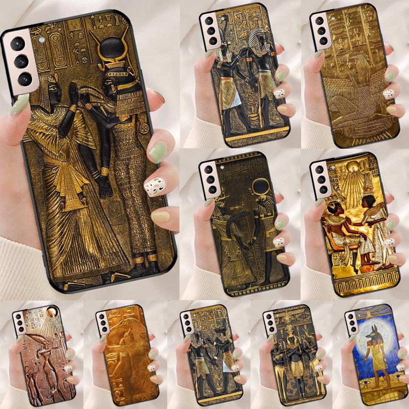Чехол Funda с фреской Фараона Египта для Samsung Galaxy S25 Ultra S9 S10 S20 S21 FE S22 S23 Plus S24 Ultra
