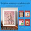 Castle Pattern DIY Beading Art Kit 3D Creative Pearl Art Crafts  Paint Kit  Beginners