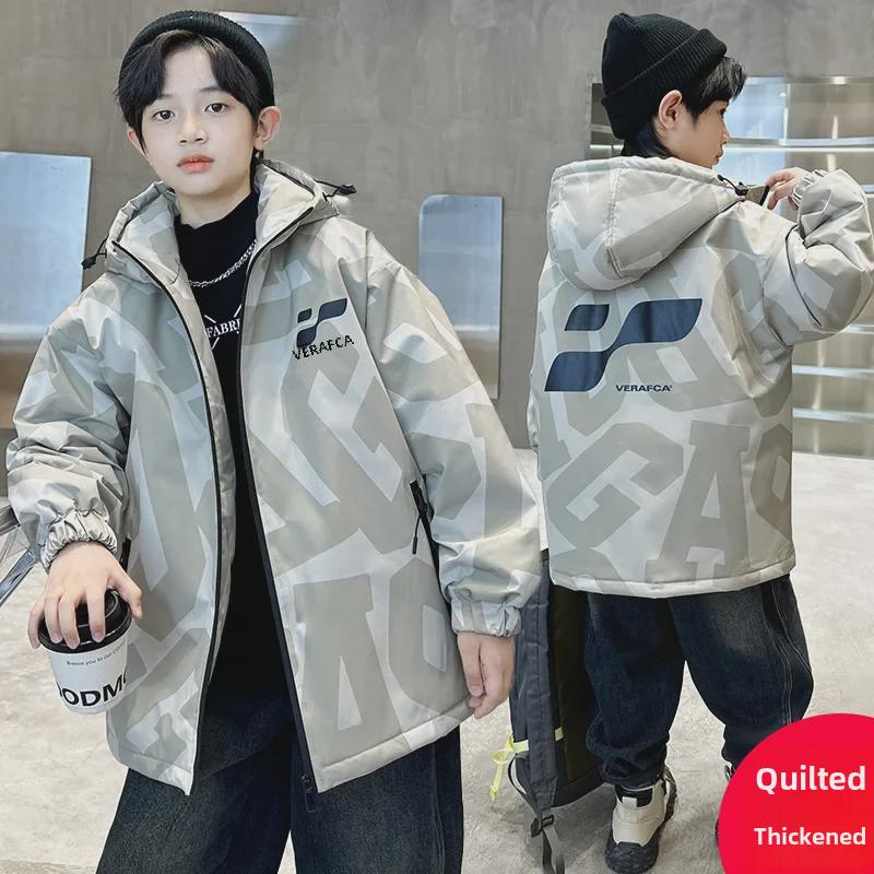 Стеганые зимние куртки для мальчиков 2023 года: Модные, толстые и теплые для детей