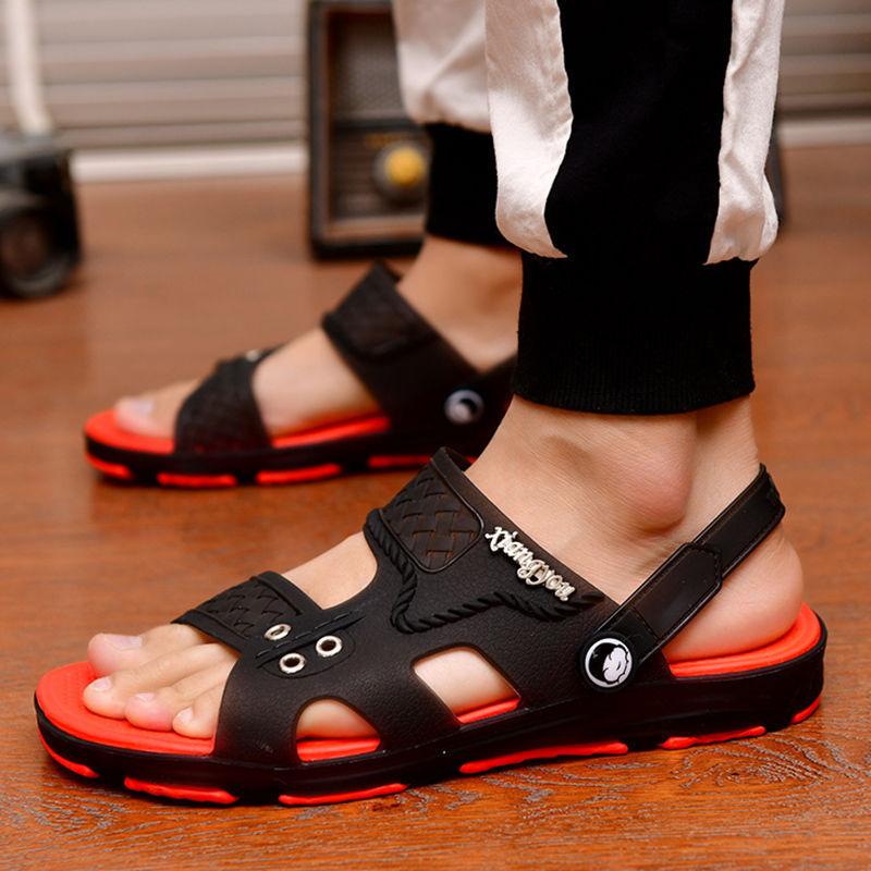 Fashion Summer Sandals  Men Slippers Outdoor Beach Casual Shoes Zapatos De Hombre Indoor Durable Anti Slip Peep Toe New