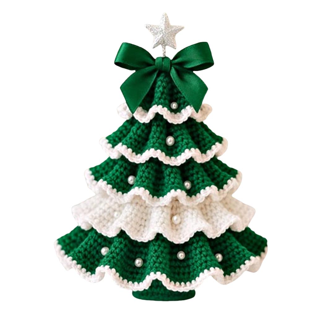 DIY Crochet Christmas Tree Kit Handmade Holiday Decoration Set Beginner Crochet DIY Christmas Tree Kit Xmas Party Decorations