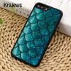 Чехол для телефона Krajews Watercolor Faux Glitter Mermaid Scales для iPhone 14 5s 6s 7 8 plus X XR XS 11 12 13 pro max Samsung S21 S22