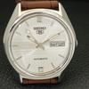 JAPAN VINTAGE SEIKO 5 AUTOMATIC 6309A MENS SILVER COLOR DIAL WATCH A701552-5 R206b-a701552