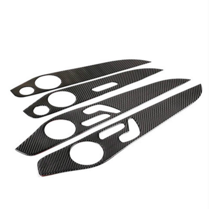 Для Mercedes-Benz C-Class GLC-Class W205 2014-2020 Аксессуары Украшение Двери Из Карбонового Волокна Наклейка Внутренние Дверные Панели