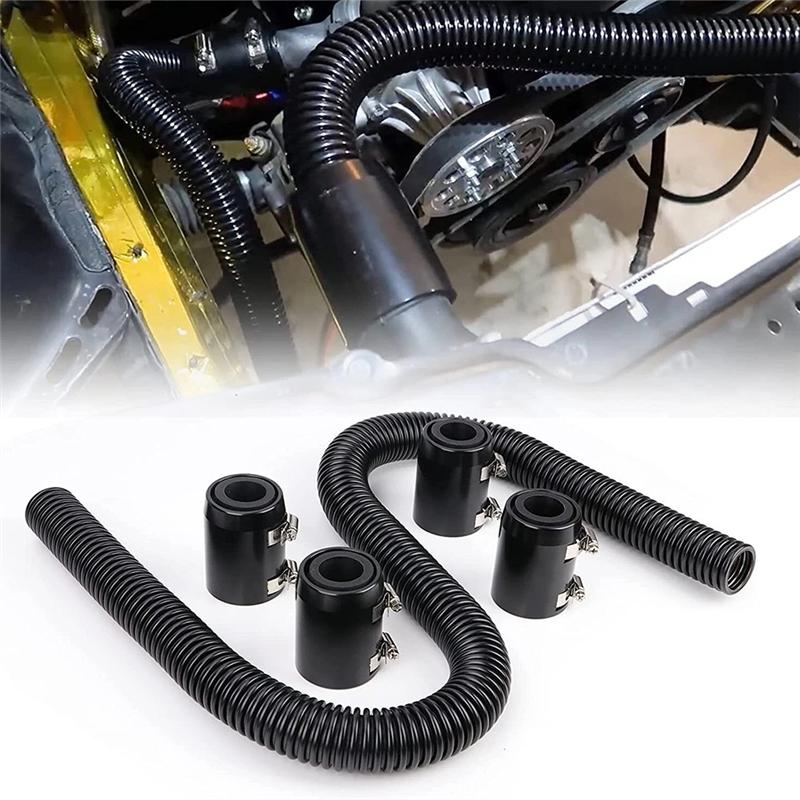 Stainless Steel Flexible Coolant Hose Set For Car Radiator Hose W Cap Clamp Universal Car Parts