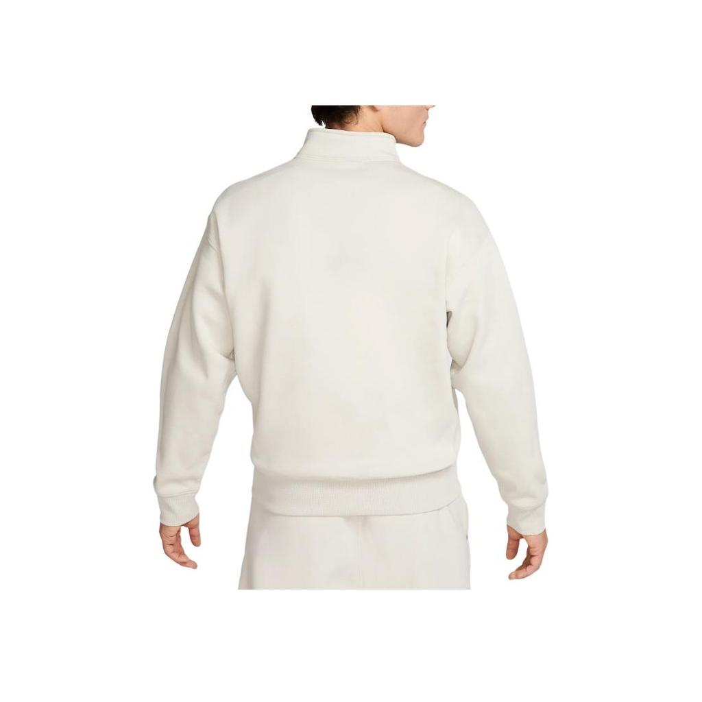 Nike Solid Color Stand Collar Drop Shoulder Loose Long Sleeve Sweatshirt Unisex sweatshirt Light-Brown DQ5210-072