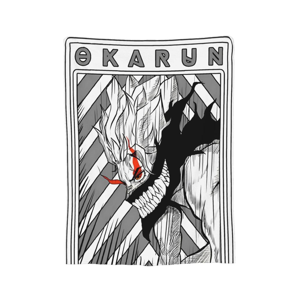 Anime Okarun Dandadan Flannel Blanket  Awesome Throw Blankets for  Sofa Bedding Lounge 125*100cm Quilt,