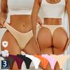 FINETOO 3PCS/Set Cotton Panties G-String Women Panties Sexy Underwear Female Lingerie Thong For Woman Solid Color Intimate Panty