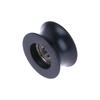 Black 14Mm Diameter Track Wheel Rubber Coating 5*26*13 Nylon Pom Wrapped Plastic Bearings Pulley U-Shaped Groove