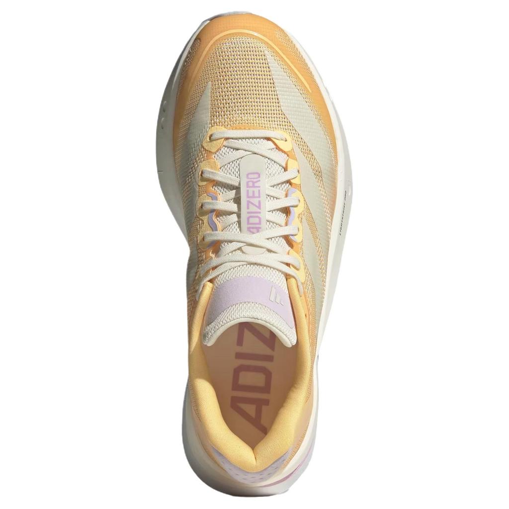 adidas Adizero Boston 13 Поддержка отскока Дышащие Беговые кроссовки Женские Светло-оранжевые Белые KK1291