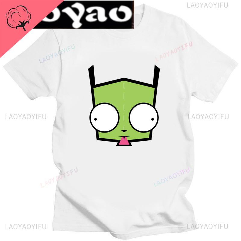 Аниме Invader Zim Invader Gir Graphic Tshirt Zim Image Cartoon T Shirt Unisex Unisex Cotton Tee Shirt Fashion Shirt Streetwear Tops Unisex