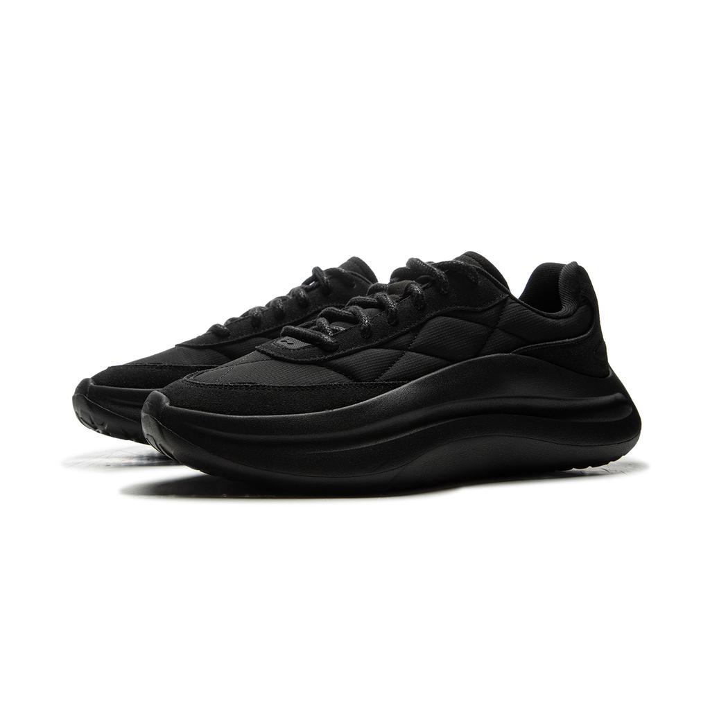 Li Ning Cloud Wave Кружево Амортизация Нескользящие Износостойкие Легкие Низкие Повседневные Туфли Мужские Черные AGLU299-2