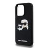 Karl Lagerfeld Klhmp15Lskchpplk Iphone 15 Pro 6.1 Czarny/Black Hardcase Silicone Karl & Choupette Magsafe