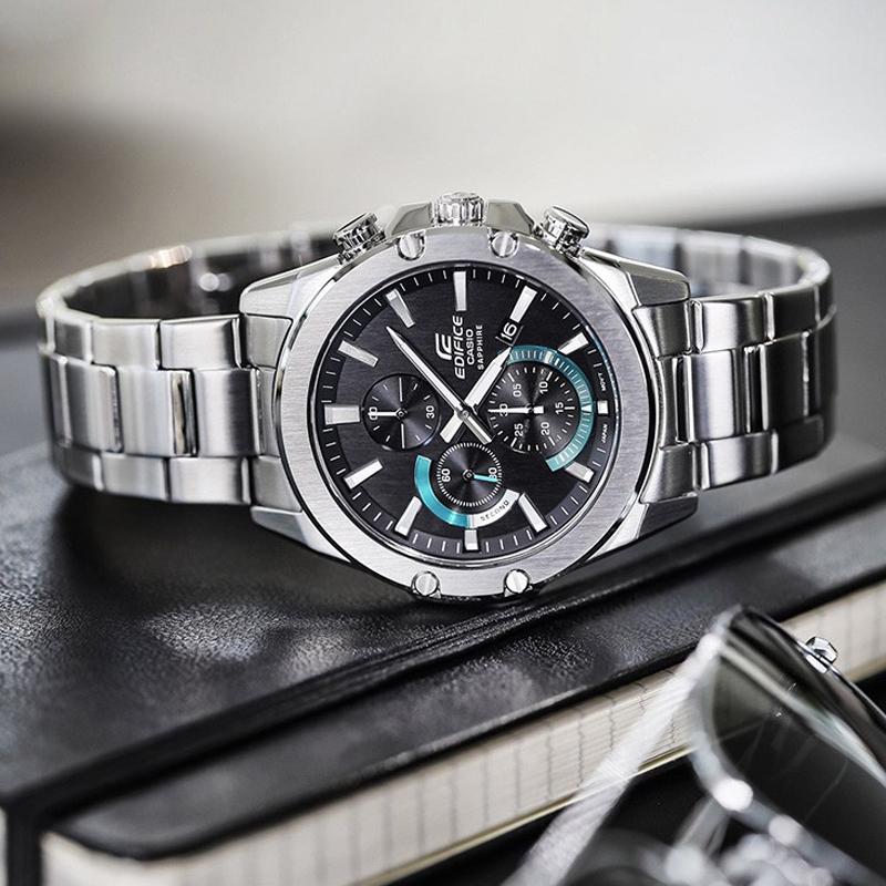 Casio CASIO EDIFICE Тонкая серия Зеркало из искусственного сапфира Простой модный спортивный стиль Кварцевый механизм Японские и корейские часы Мужские EFR-S567YD-1AUPR