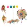 Bird Chewing Toys Bird Colorful Foraging Shredder Toy with Swing for Small Medium Parrots
