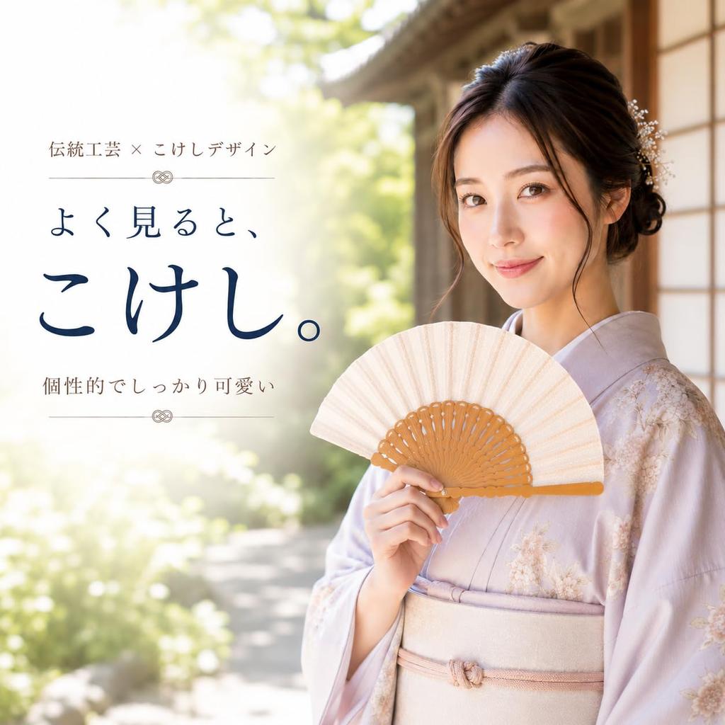 Летний День Кокеси Шороку Ручная Работа [Nishikawa Shoten] Веер, Веер, Женский Веер, Подарок Маме, Женский (военно-морской флот)