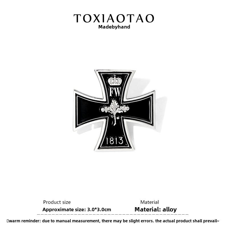 Винтажный прусский немецкий металлический железный крест брелок подвеска совиньон немецкий мемориальный подвесной орнамент