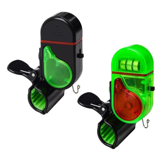 4 шт. Сигнализатор поклевки для удочки Водонепроницаемый светодиодный оповещатель с громким зуммером Клипса Электронный датчик для ночной рыбалки для всех удилищ