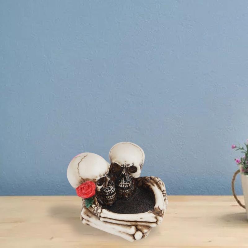 Форма для DIY Вазы из Смолы Горшок для Суккулентов Силиконовая Форма Формы для Пепельницы Форма Черепа на Хэллоуин Горшок-Плантер Ручная Работа