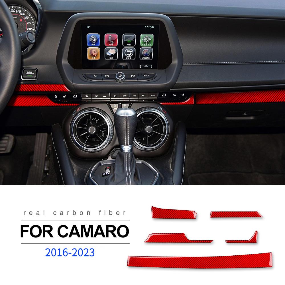 Настоящее мягкое углеродное волокно для Chevrolet Camaro 2016 2017 2018 2019 2020 2021 2022 2023 Аксессуары Наклейка на центральную консоль интерьера
