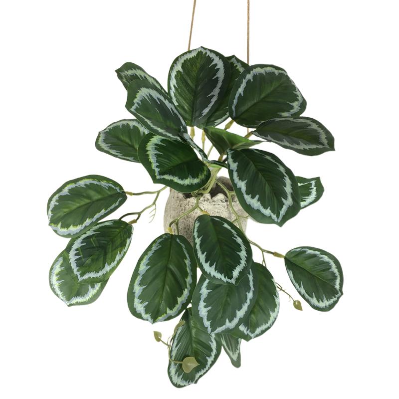 26см Бегония Лист Павлиньего Черепаха Спина Дом Балкон Настенный Подвесной Садовый Декор Искусственные Растения Лиана Зеленая Трава В Горшке