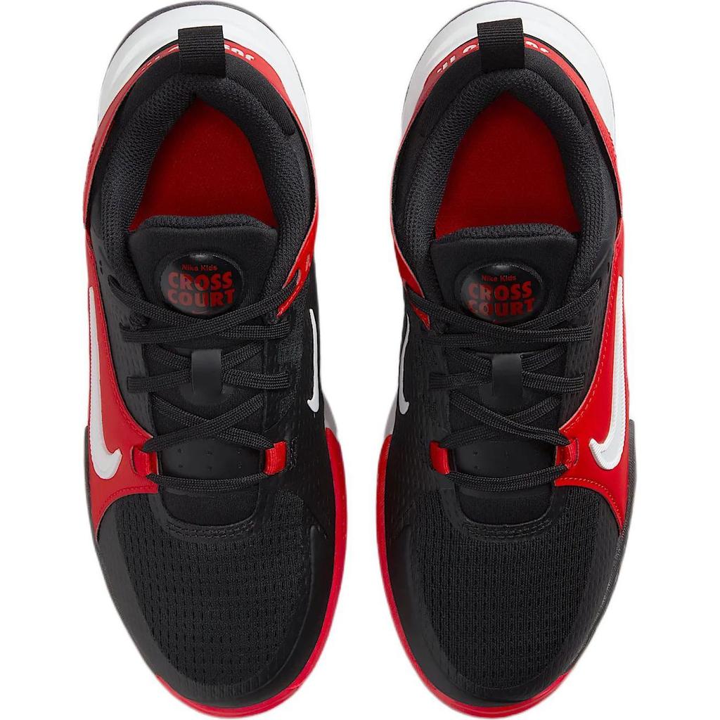Nike Кроссовки Crosscourt GS Черный Белый Университетский Красный Детские FN2231-003